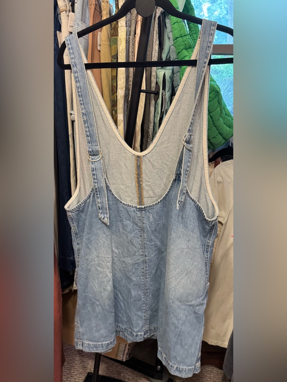 NWOT Free People We The Free High Roller Skirtall - light blue - XL - Picture 8 of 9